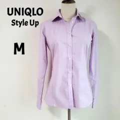 ユニクロ　UNIQLO　Style Up　カッターシャツ　M　ラベンダー色