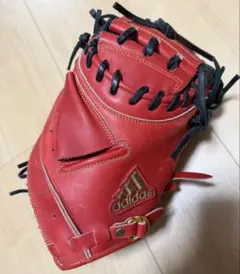 【タイムセール中】adidas 軟式野球用 キャッチャーミット レッドのサムネイル