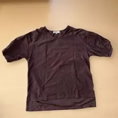 OZOC Vネック 半袖Tシャツ ブラウン 38サイズのサムネイル