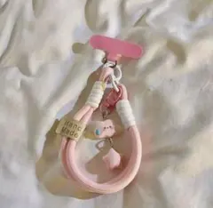 韓国風 スマホ ショルダーストラップ ピンク ストラップ 星型チャーム