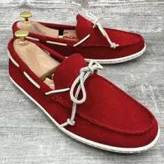795 【人気】POLO ラルフローレン 赤 スエード　モカシン 26.0cmのサムネイル