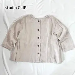 studio CLIP リネン七分袖ジャケットのサムネイル