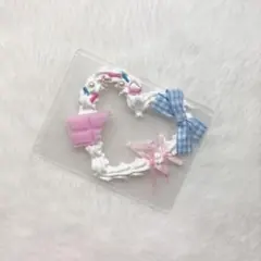 WD53♡ ホイップデコ 硬質ケースデコ トレカケースデコ B8 ピンク 水色