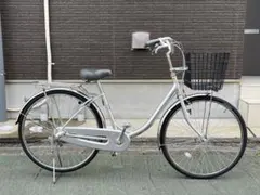 中古ブリヂストンLEDオートライト3段変速自転車26インチ★大型カゴ※配達地限定のサムネイル