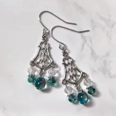 No.489 シャンデリアピアス シルバー ハンドメイド