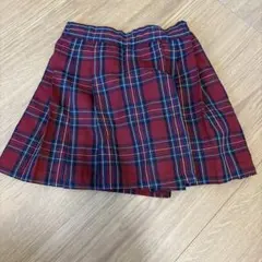 【匿名配送】ユニクロ　キッズ　チェック柄スコート　キュロットスカート　110