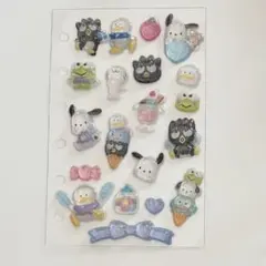 ボンボンドロップシール ちゅるきら オーロラ 水色 ステッカー　おすそわけ