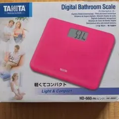ほぼ新品　TANITA デジタルヘルスメーター HD-660 ピンク　電池付きのサムネイル