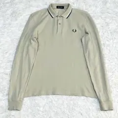 美品✨フレッドペリー 長袖ポロシャツ カーキ系 M3636 サイズS