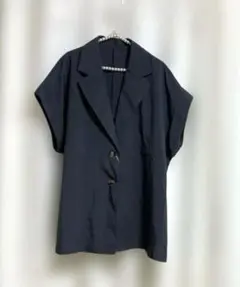 しまむら　半袖テーラードジャケット 夏服　グレー　M 新品　しまパトのサムネイル