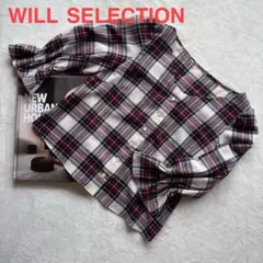 WILLSELECTION 美品 シャツ チェック フリル デート 日本製 八