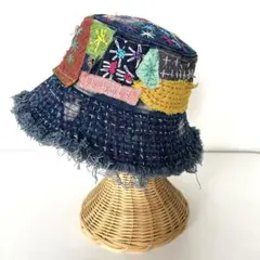 極美品/希少】KAPITAL キャピタル ストローハット 麦わら帽子 ポンポン