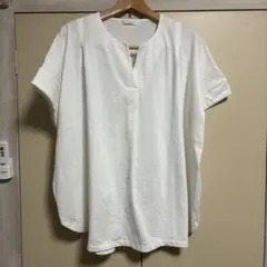 chocol raffine robe スリットネック Tシャツ ホワイト F
