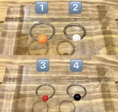 金属アレルギー対応☆天然石ピアス(14G)