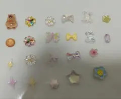 カラフル ネイルパーツ 花 りぼん 星 セット売り ネイル クローバー