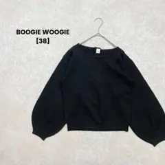 BOOGIE WOOGIE/クロップドニット/38/黒/ボリューム袖/大人可愛い