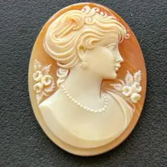 【美品】APA イタリア製 バラ シェル カメオ 2WAYブローチ 美品】APA イタリア製 バラ シェル カメオ 2WAYブローチ K18YG