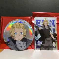 ベースヤードトーキョー　炎炎の消防隊　オーロラ缶バッジ　メタルカード　アーサー