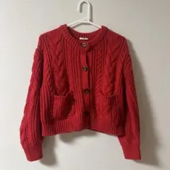 GU ケーブルニットカーディガン