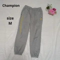 Champion チャンピオン スウェットパンツ グレー ゴールド刺繍ロゴ M