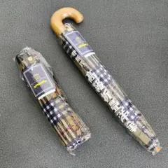 【未使用】BritishChecks 折りたたみ傘　2本セット
