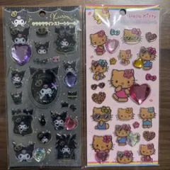 正規品 キラキララインストーンシール 日焼けキティ クロミ