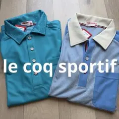 (新品未使用)le coq sportif 半袖ポロシャツ ストライプのサムネイル