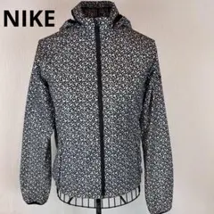 ★NIKE★S★黒地白柄ウィンドウブレーカー★DRIFIT★フード付★素敵★