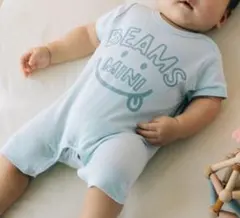 BEAMS MINI 水色ロンパース　半袖