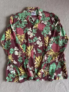 sun surf サンサーフ 長袖 アロハシャツ 花火柄 M ハワイアンシャツ 