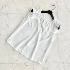 美品　WILLSELECTION ブラウス　フレンチスリーブ　白　ホワイト　M