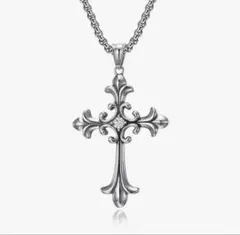 クロス型ステンレスペンダントネックレス