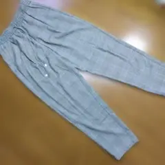 GU グレー系チェック カジュアルパンツ