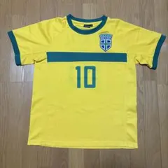 ブラジル BRAZIL No.10 サッカー ゲームシャツ ユニフォームLサイズのサムネイル