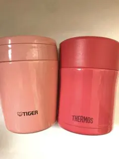 TIGER THERMOS スープジャー 2個セット　ピンクMCL-A030 桃のサムネイル