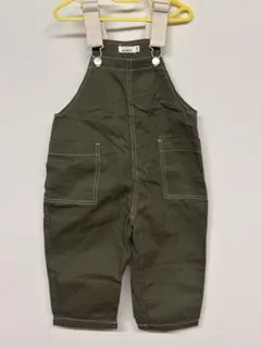 キッズオーバーオール カーキ 100cm