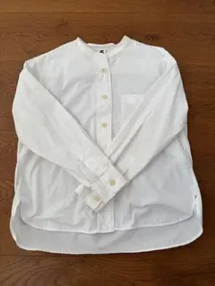 MHL. ホワイト長袖シャツ　バンドカラー　サイズⅠ