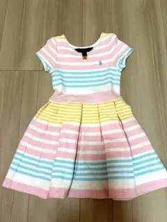 ラルフローレン ストライプ 半袖ワンピース 110cm