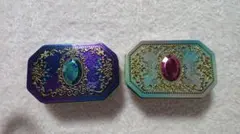 宝石風デザイン 空き缶 2個セット jamila ジャミーラ メリーチョコ缶