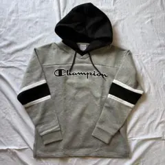 Champion フード付きパーカー Mサイズ グレー/ブラック