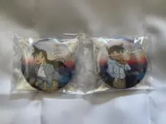 名探偵コナン　セガ ラッキーくじ　缶バッジセット　江戸川コナン　毛利蘭