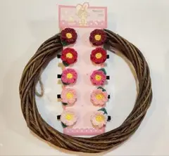 花モチーフ ヘアクリップ 10個セット
