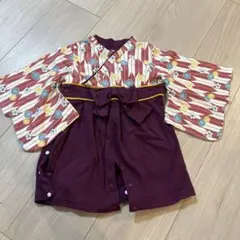 赤紫色の和風着物スタイル 90サイズ