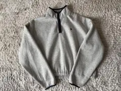 POLO ハーフジップ トレーナー グレー