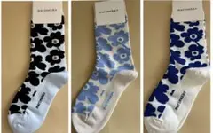 新品未使用　マリメッコ marimekko ソックス 靴下　3足