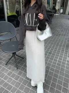 GRL グレイル★ラメシャギーロングスカート[ask59]★