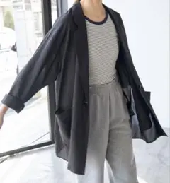 Spick and Span、シアーコットンツイルルーズジャケット☆ブラックのサムネイル