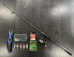 海釣り７点セットショアジギング2ピースロッド(210cm)3000番リール他付きのサムネイル