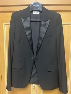 SAINT LAURENT ブラック ベルベット テーラードジャケット - メルカリ