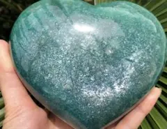 【即購入可】【特大約979g】ロシア産アマゾナイトビッグハート